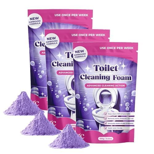Fizzclean Nettoyant pour Toilettes, Fizzclean Toilette Nettoyage Mousse, Nettoyants WC Sans Contact, Nettoyage Sans Effort, No Scrub Cleaning (3pcs)