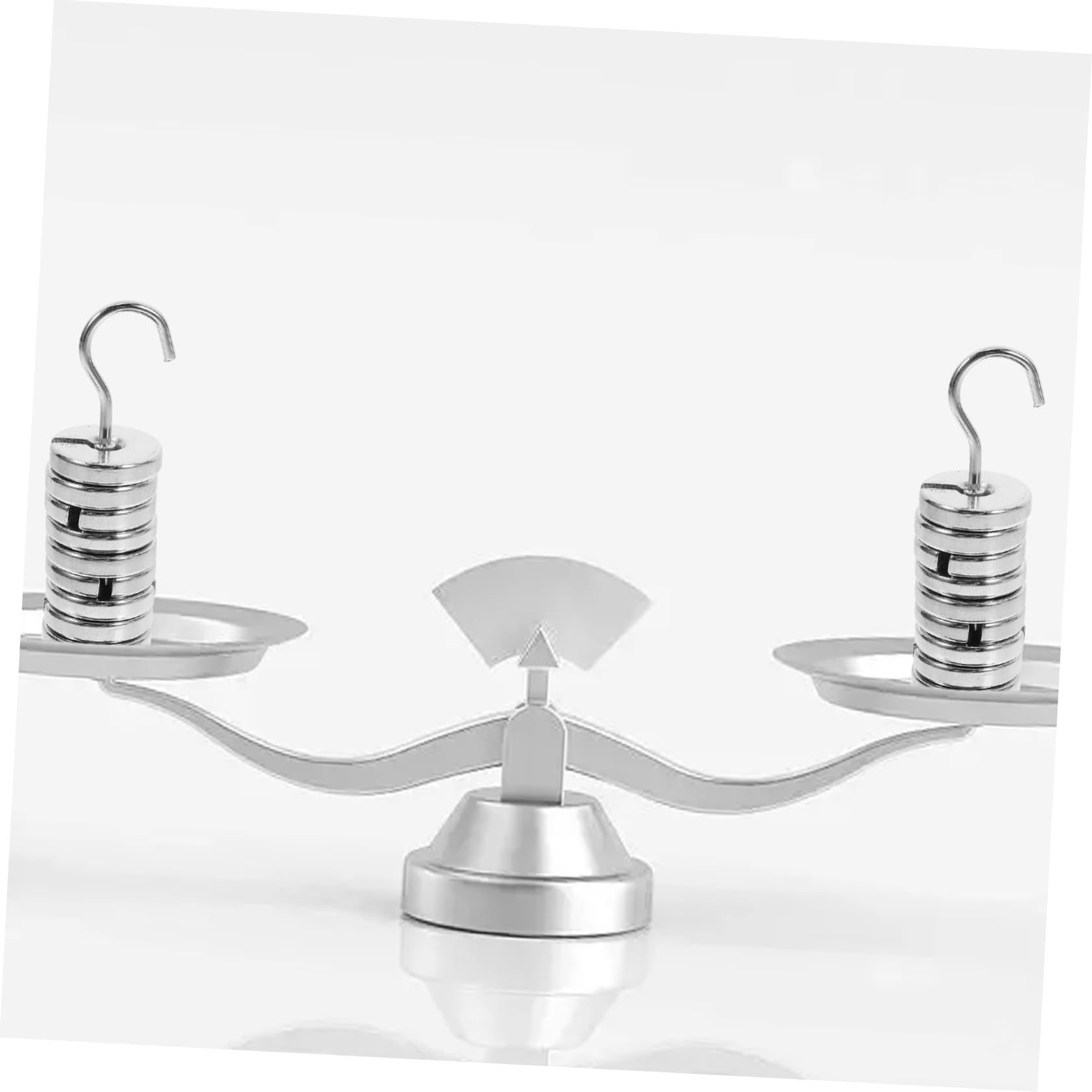 SOLUSTRE 1 Set Slotted Mass Weights Labs Slotted Weights Slotted Mass with Hanger Slotted Hanger Small Weights to Hold Things Down Slotted Mass Hanger Chrome Plated Iron Silver