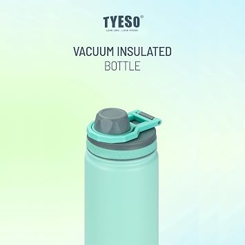 TYESO Water Bottle with Carrying Handle Lid | Insulated Stainless Steel Thermos | Travel Water Bottles for Gym & Sports | Leak Proof & BPA Free | Quick Flip Go Collection | 25oz (Purple)