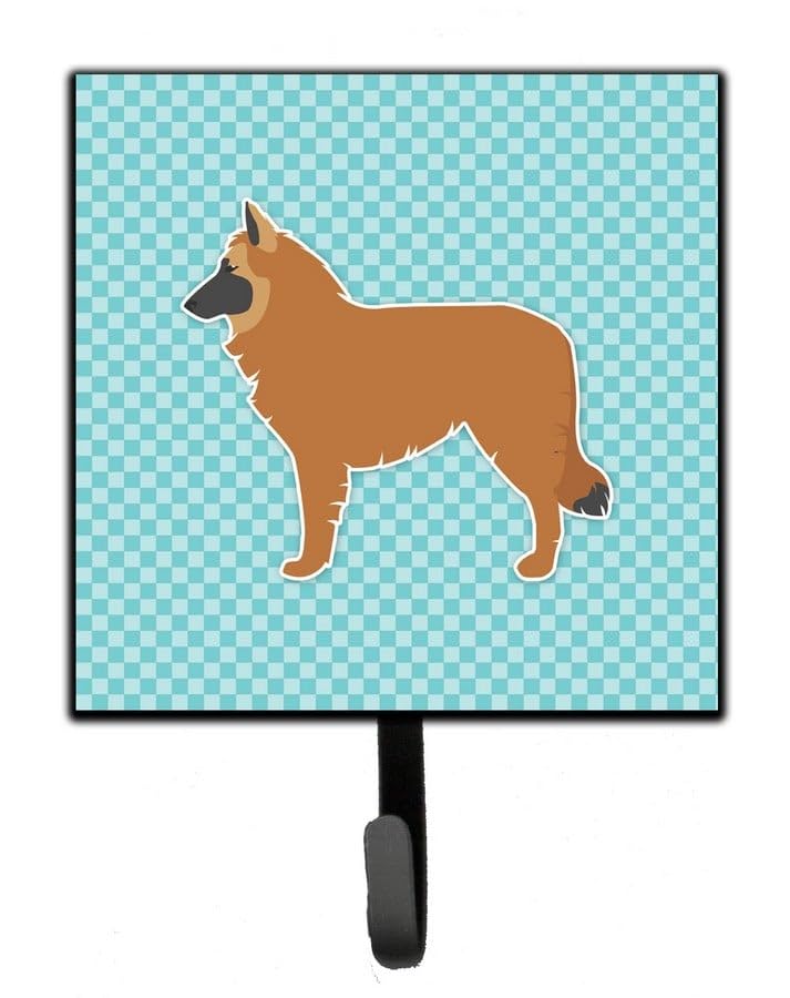 Belgian Shepherd Checkerboard Blue Leash or Key Holder