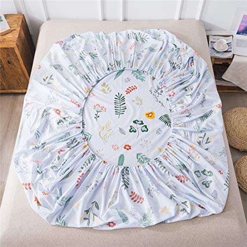 Fadfay Sheets Set Twin Xl Vintage Farmhouse Bedding French Country Bedding Set Shabby White Floral Bed Sheet Set 100% Cotton Super Soft Hypoallergenic Deep Pocket Fitted Sheet 4Pcs Twin Xl Size #TOP3