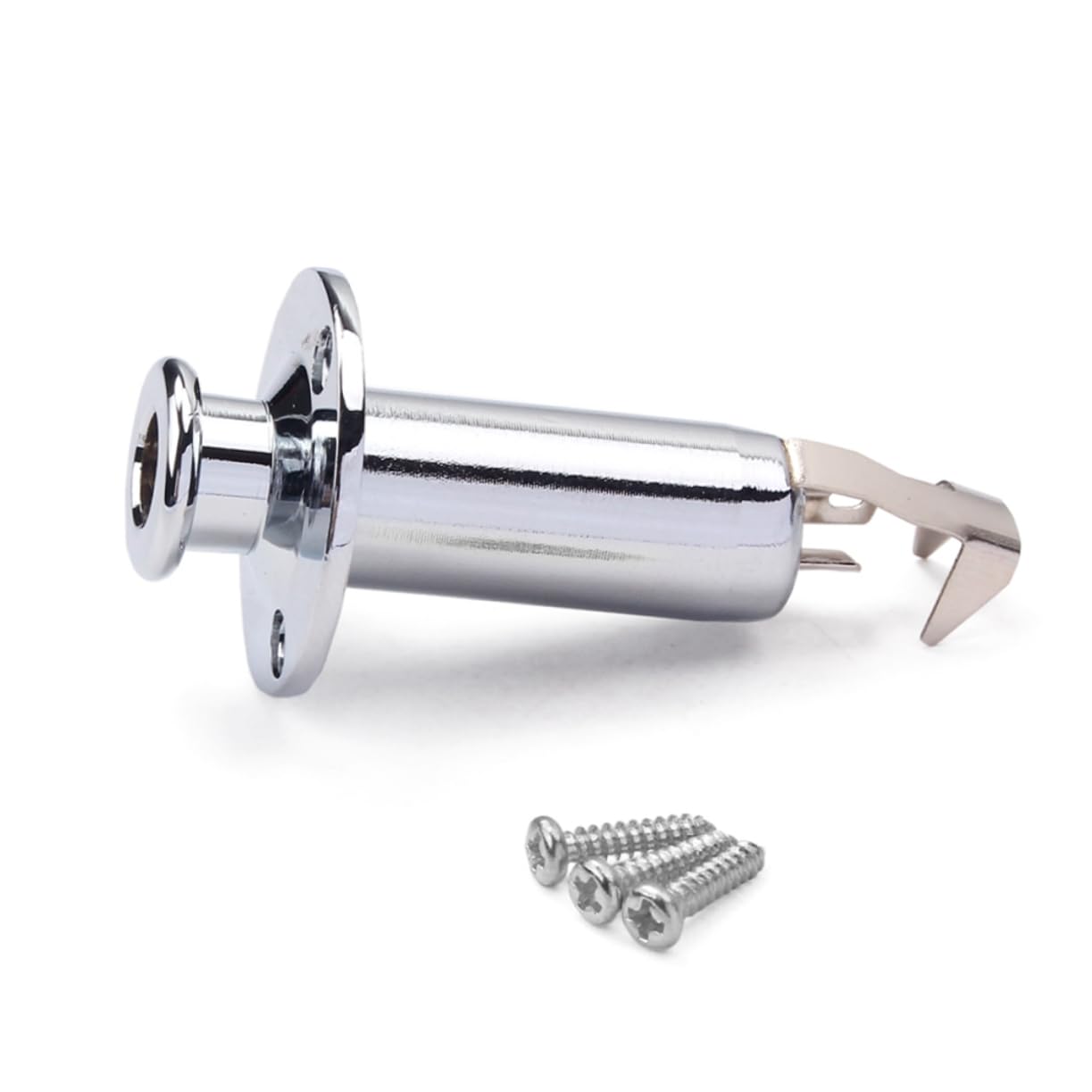 ibasenice Threaded Cylinder Output Jack Strap Button for Acoustic Electric Guitar and Bass Mono Stereo Mounting Screws for Easy Installation