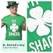 Mens St Patricks Day Shirt – Fit Shaced Funny Irish Drinking Tee, Shamrock Graphic Clover T Shirt - Green - S