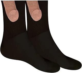 Show Off Socks, Show Off Penis Socks, Funny Socks for Men with Penis Pattern, One Size Cotton Novelty Socks Gag Gift