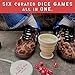 Vango Sixes & Ones Dice Game – 6 Curated Dice Games All in One, Expandable Rolling Cup to Play Anywhere – for Kids, Adults, Families, Travel, Perfect for Game Nights