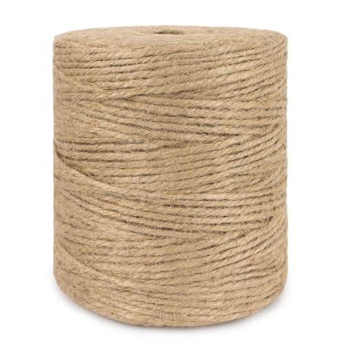 Image of KINGLAKE Natural Jute Twine String - 656 Feet 3mm Twine String for Crafts