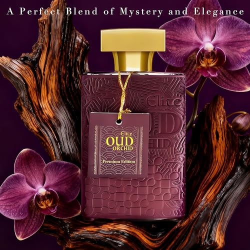 Image of AFLUXE Elite Oud Orchid Eau de Parfum for Men, 3.4 Fl. Oz - Long Lasting Oud & Black Orchid Fragrance, Intense Dark Chocolate & Woody Men's Perfume
