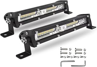 【夜間作業を明るく照らす】 lifactlab. LED作業灯 12V / 24V LED ワークライト バーライト 7インチ 60W x 2個 セット