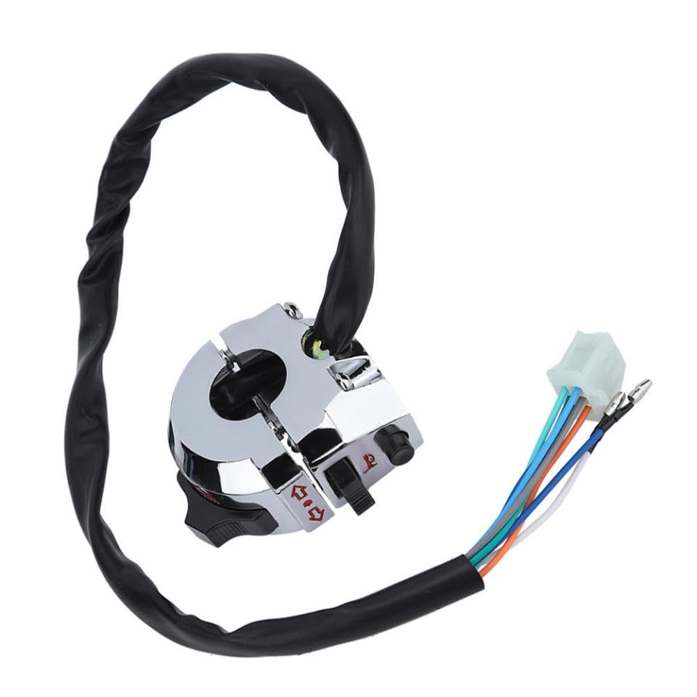 Interruptor intermitente de bocina para motocicleta Compatible con manillar de 22mm