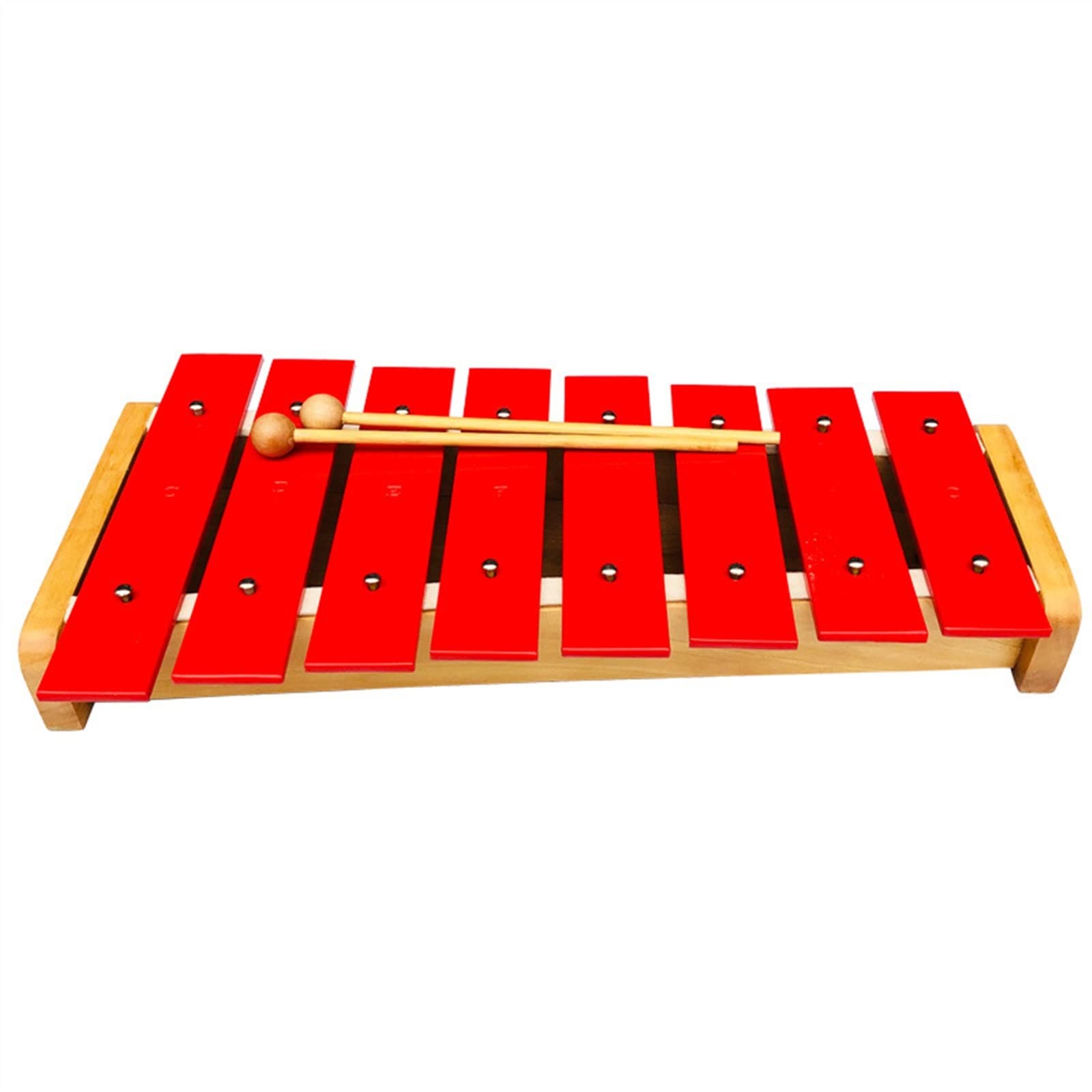 Percussão Musical Sussidi Didattici Per L'illuminazione Della Musica Per Pianoforte A 8 Toni Rossi Strumento A Percussione Per Pianoforte In Alluminio Con Piastra In Legno Xilofoni