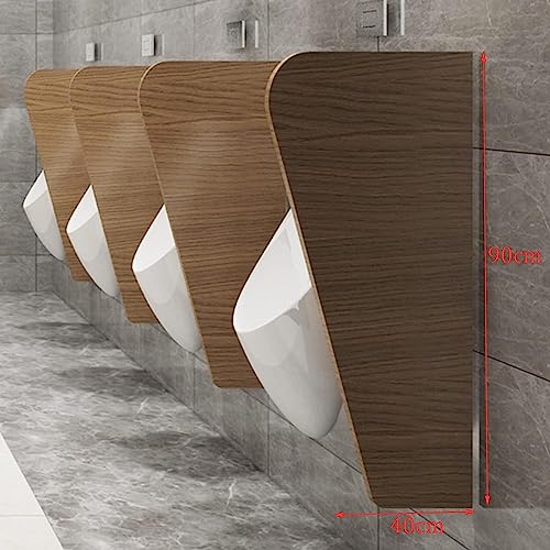NOALED Urinal-Trennwand, Toilettentrennwand, Urinal-Trennwand, 4 Stück, zur Wandmontage, Urinal-Trennwand aus Holz, wasserdichte Urinal-Trennwand aus PVC – Bild 3