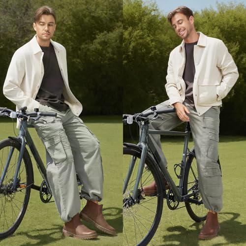 Jousen Chelsea Boots Casual Slip On Ankle Waterproof Mens Boots3