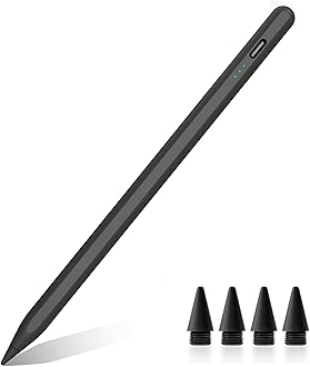 MYSTILUCK Black Stylus Pen for Apple iPad 2018-2025, (2X Faster Charge), Pixel Precision, Active Pencil Compatible with iPad 10/9/8/7/6th Gen, Pro 12.9"/11"/M4, Air 3/4/5/M2/M3, Mini 5/6/7th