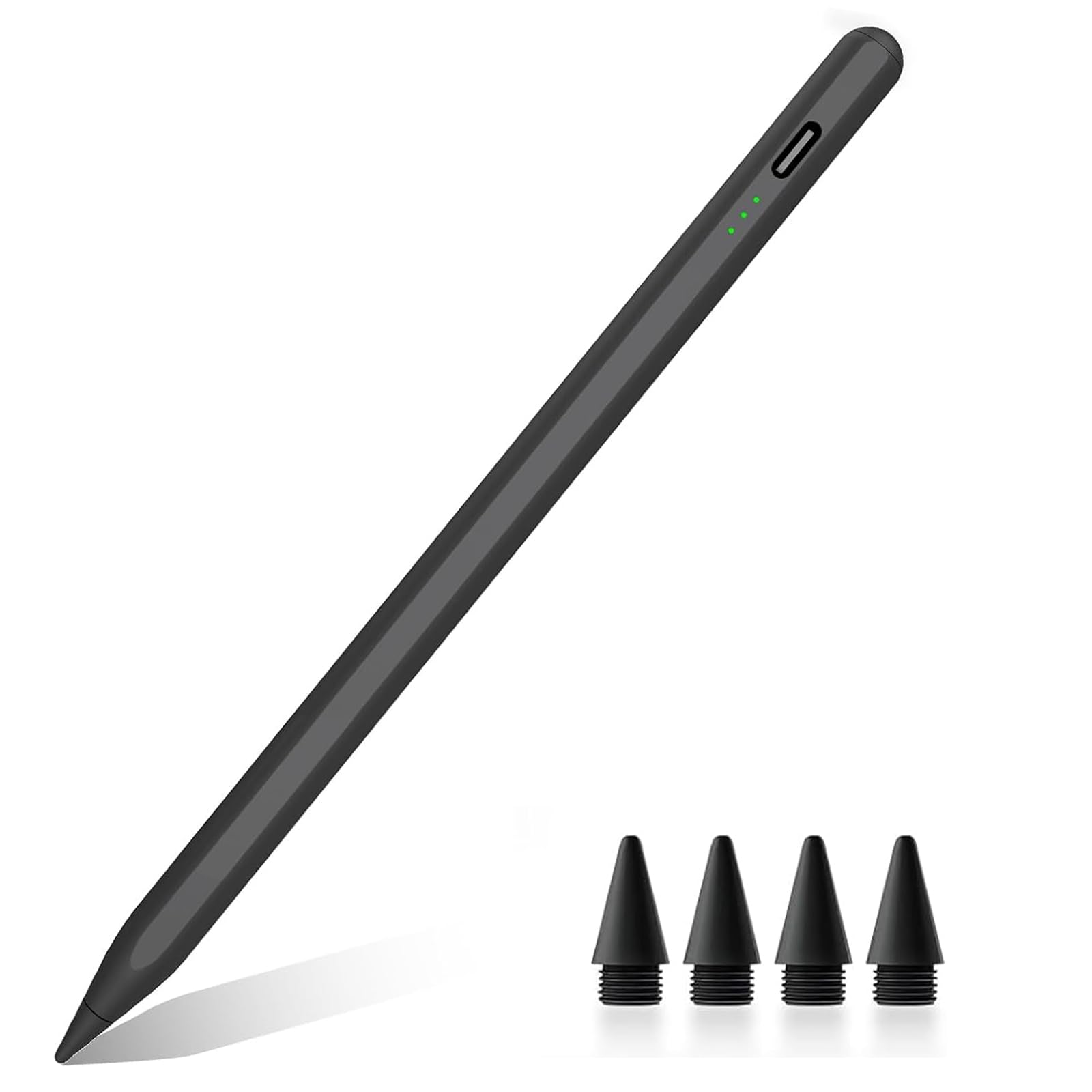 MYSTILUCK Black Stylus Pen for Apple iPad 2018-2025, (2X Faster Charge), Pixel Precision, Active Pencil Compatible with iPad 10/9/8/7/6th Gen, Pro 12.9"/11"/M4, Air 3/4/5/M2/M3, Mini 5/6/7th