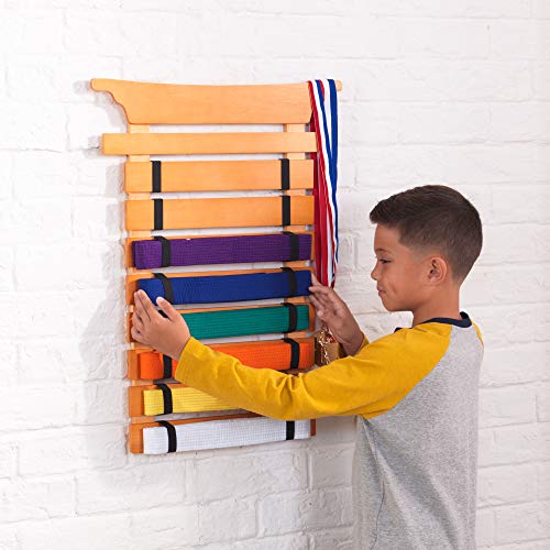 Kidkraft Martial Arts Wooden Belt Holder Hanging Display For 8 Belts (Unpersonalized) 24.5 Inch #TOP1