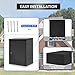 Ydocabinit Package Delivery Boxes for Outside, Extra Large Mailbox for Parcel, Galvanized Steel Parcel Mailbox, Wall Mounted Lockable Anti-Theft for Porch,Curbside XL-Black
