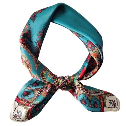 100% Mulberry Square Silk Scarf - Neckerchief Headscarf Gift Packed - 27