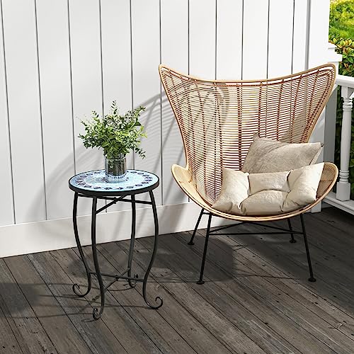 Tangkula-Outdoor-Side-Table-14-Mosaic-Plant-Stand-Round-Accent-Table-wCeramic-Tile-Top-Metal-Frame-Indoor-Outdoor-Small-Bistro-Coffee-Table-for-Patio-Garden-Pool-Porch-Living-Room-1-Blue Tangkula Outdoor Side Table 14 Mosaic Plant Stand Round Accent Table wCeramic Tile Top Metal Frame Indoor Outdoor Small Bistro Coffee Table for Patio Garden Pool Porch Living Room 1 Blue