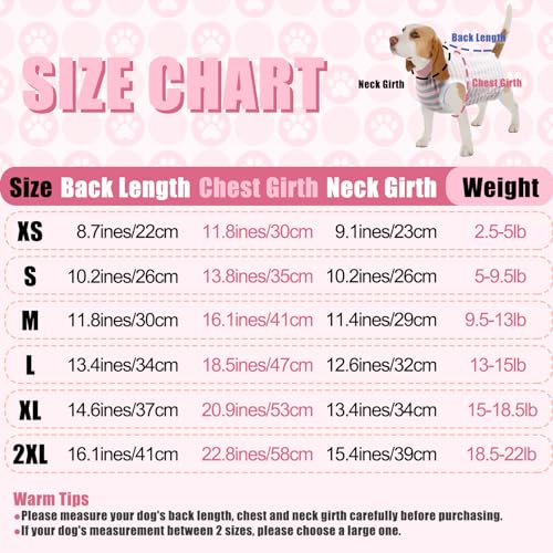 Image of FEimaX Dog Surgery Recovery Suit Female and Male Spay with Pee Hole, Pet Body Suits for Puppy After Spayed, Neuter Surgical Onesie for Small and Medium Dogs Cats, Alternative Bandages E-Collar & Cone