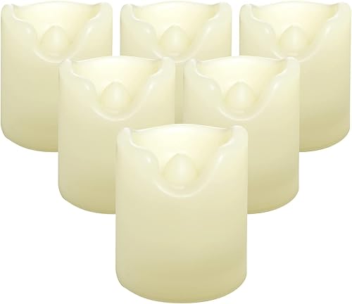 CANDLE CHOICE Velas votivas sin llama, temporizador remoto, parpadeante, funciona con pilas, luces LED eléctricas, para Halloween, calabaza y