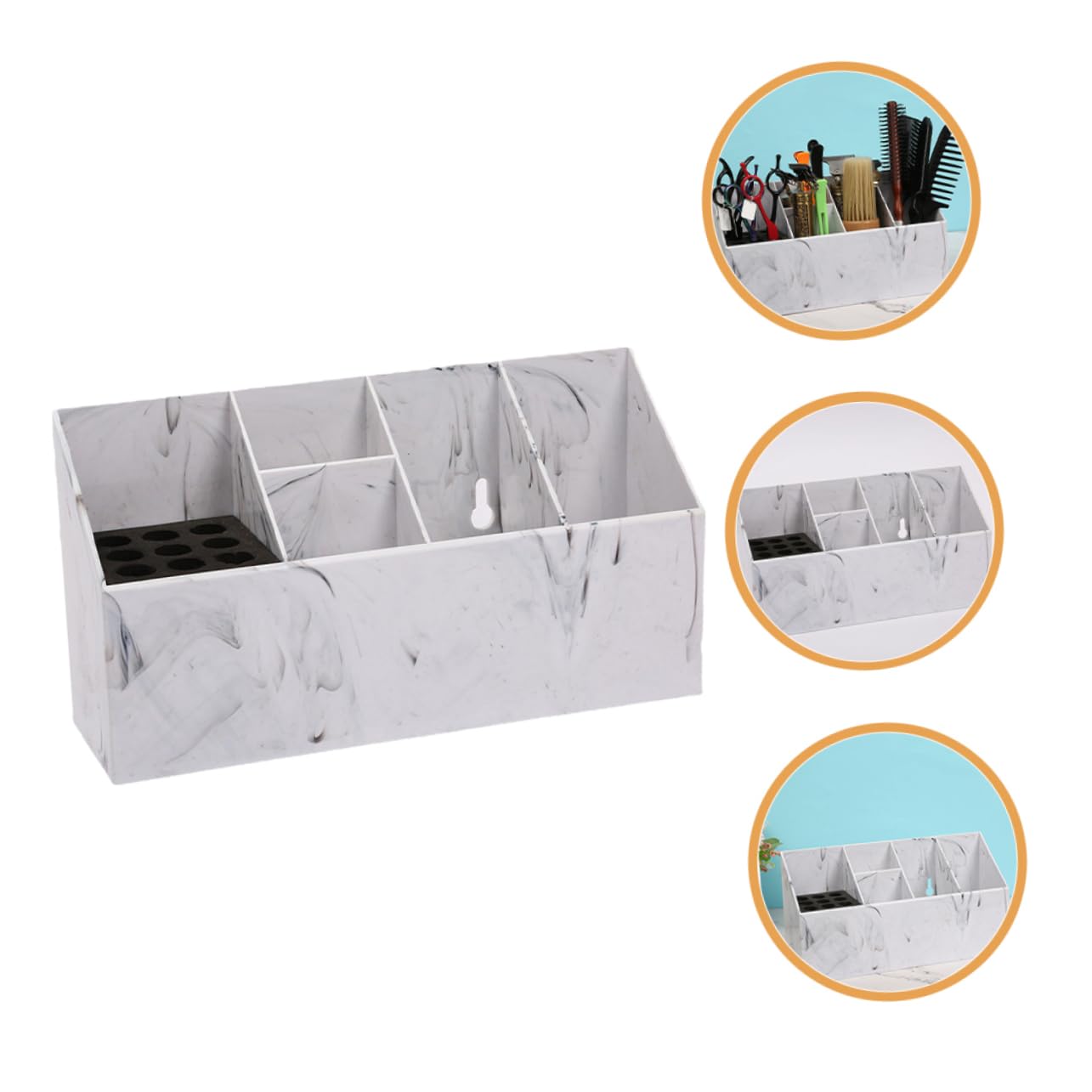 Gatuida Large Capacity Barber Tool Box Hair Styling Scissors Comb Clipper Holder Salon Organizer