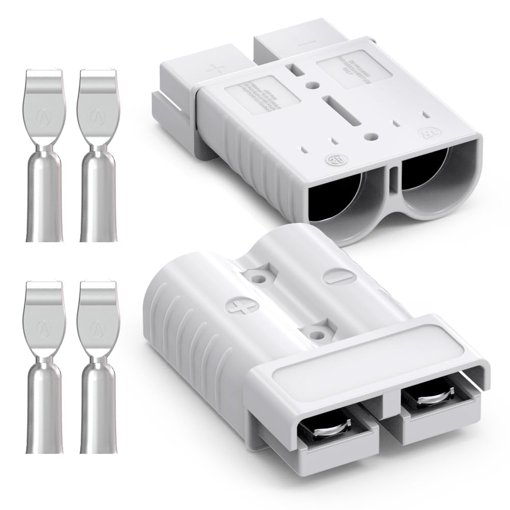 Xfopz Anderson Connector, 2Pcs 175AMP 1/0AWG Battery Quick Connect/Disconnect Connector Kit 12v-36V Winch Wiring Kit for Cable RV Truck Winch-image-30