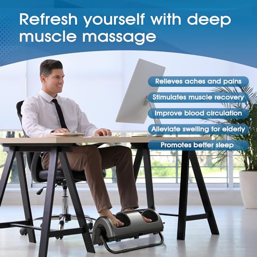 Image of TISSCARE Shiatsu Foot Massager with Heat: Foot Massager Machine for Neuropathy, Plantar Fasciitis and Pain Relief-Massage Foot, Leg, Calf, Ankle with Deep Kneading Heat Therapy