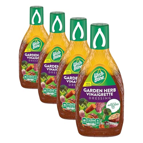 Image of Wish-Bone Avocado Oil Blend Garden Herb Vinaigrette Dressing, 15 FL oz (Pack of 4)
