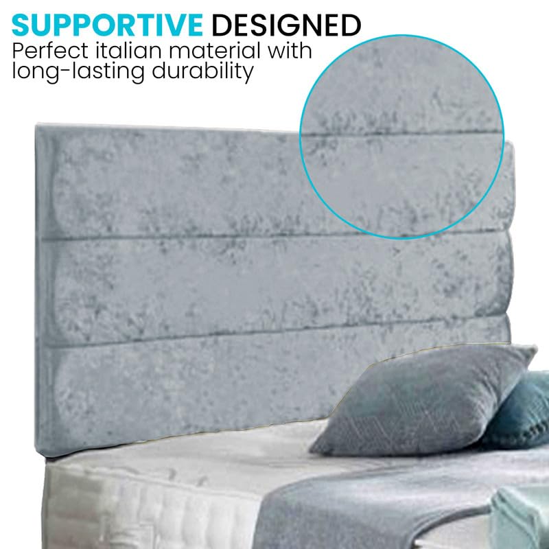 SANA SLEEP Premium Designer Fabric Divan Bed Set With Open Coil Spring Memory Foam Mattress, 2 - View #9