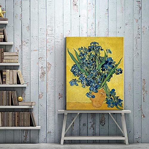 YHJK Canvasdruk impressieve schilder Van Goghs Iris poster en prints muurkunst beroemde canvas schilderij woonkamer… - Afbeelding 6