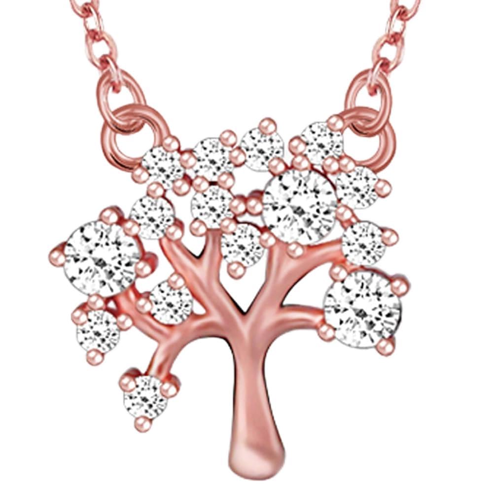 GIVA925 Silver Rose Gold Tree of Life Necklace| Pendant to Gift Women & Girls | With Certificate of Authenticity and 925 Stamp | 6 Months Warranty