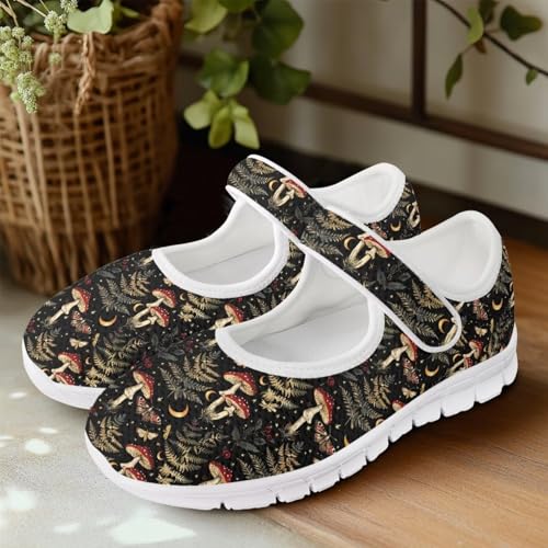 JoyLamoria Sloth Travel Mary Jane Low Top Party Sneakers Womens Adjustable Walking Shoes Indoor Outdoor Home Slippers4