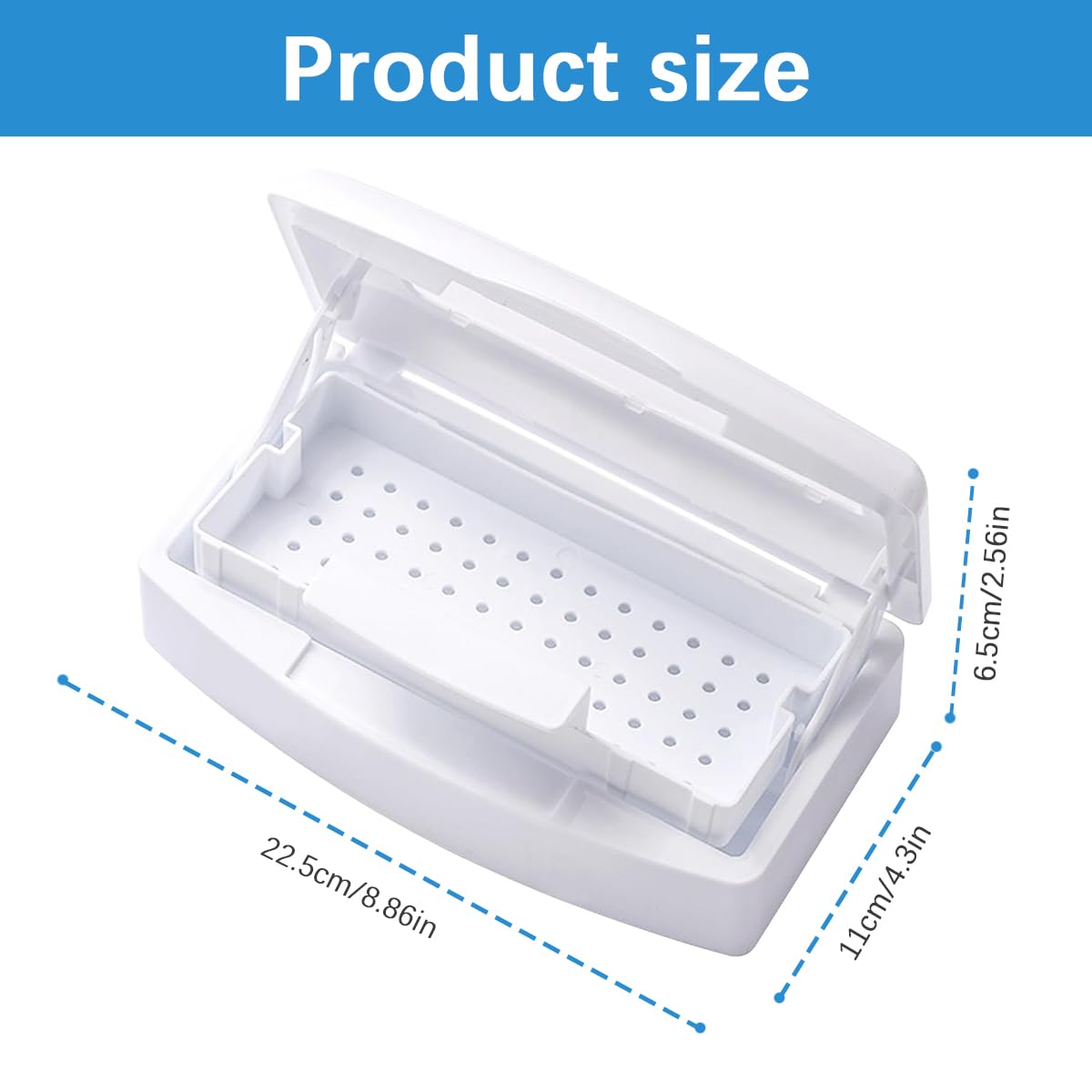 Zhowyeemeng Nail Tool Sterilizer Box, Plastic Sterilization Tray - Image 2
