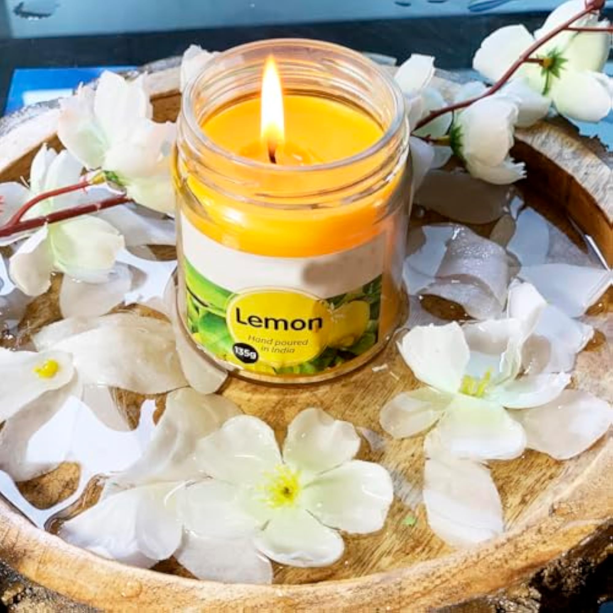 Lemon Scented Pillar Candles for Gifting