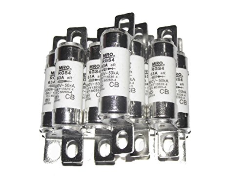 Fusible RGS4 63A cylindrique de rechange pour armoire électrique triphasée 690V