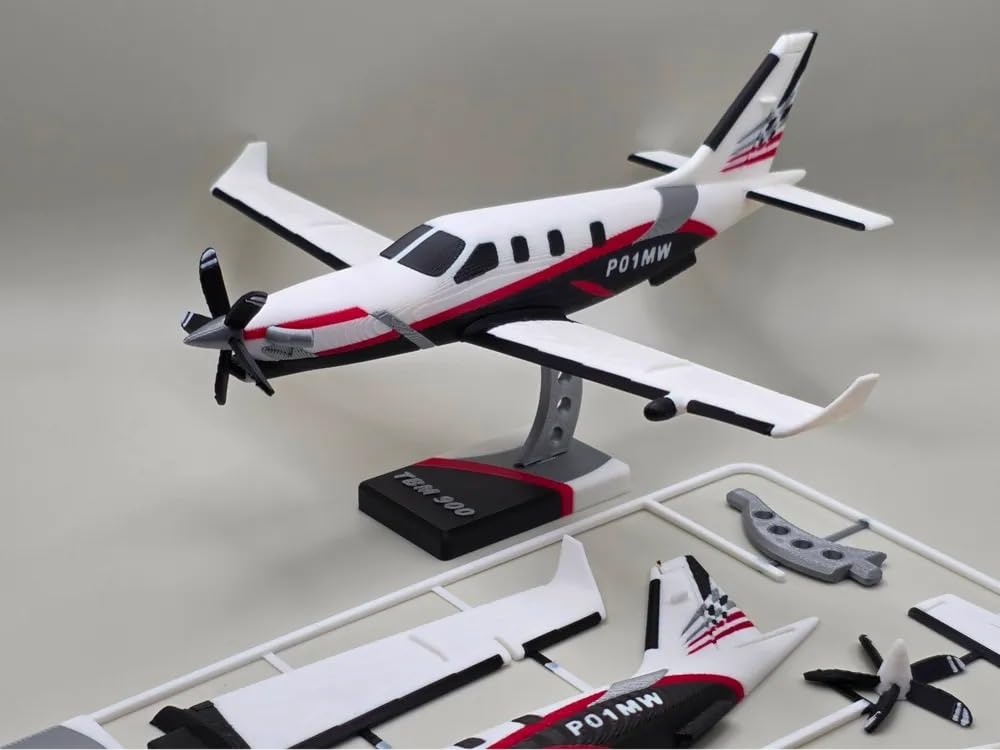 Modern Executive Turboprop Aircraft Model Toy Building Kit for Kids and Collectors Educational Airplane Assembly Display Model White Red Black Aviation Toy-image-44
