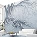 YABAOST 3D Effekt Wandbild Pvc Tapete 250X175Cm - Fototapete Poster Aufkleber Pflanzen Bäume Weiß Diy Selbstklebende Wandbild Pvc Wasserdichte Tapete Dekoratives Wandbild Aus Vinyl