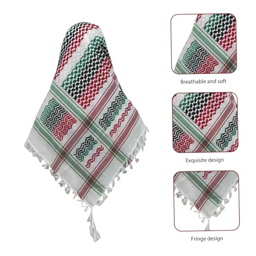 Écharpe Palestine keffiyeh en polyester fluide à franges arabes