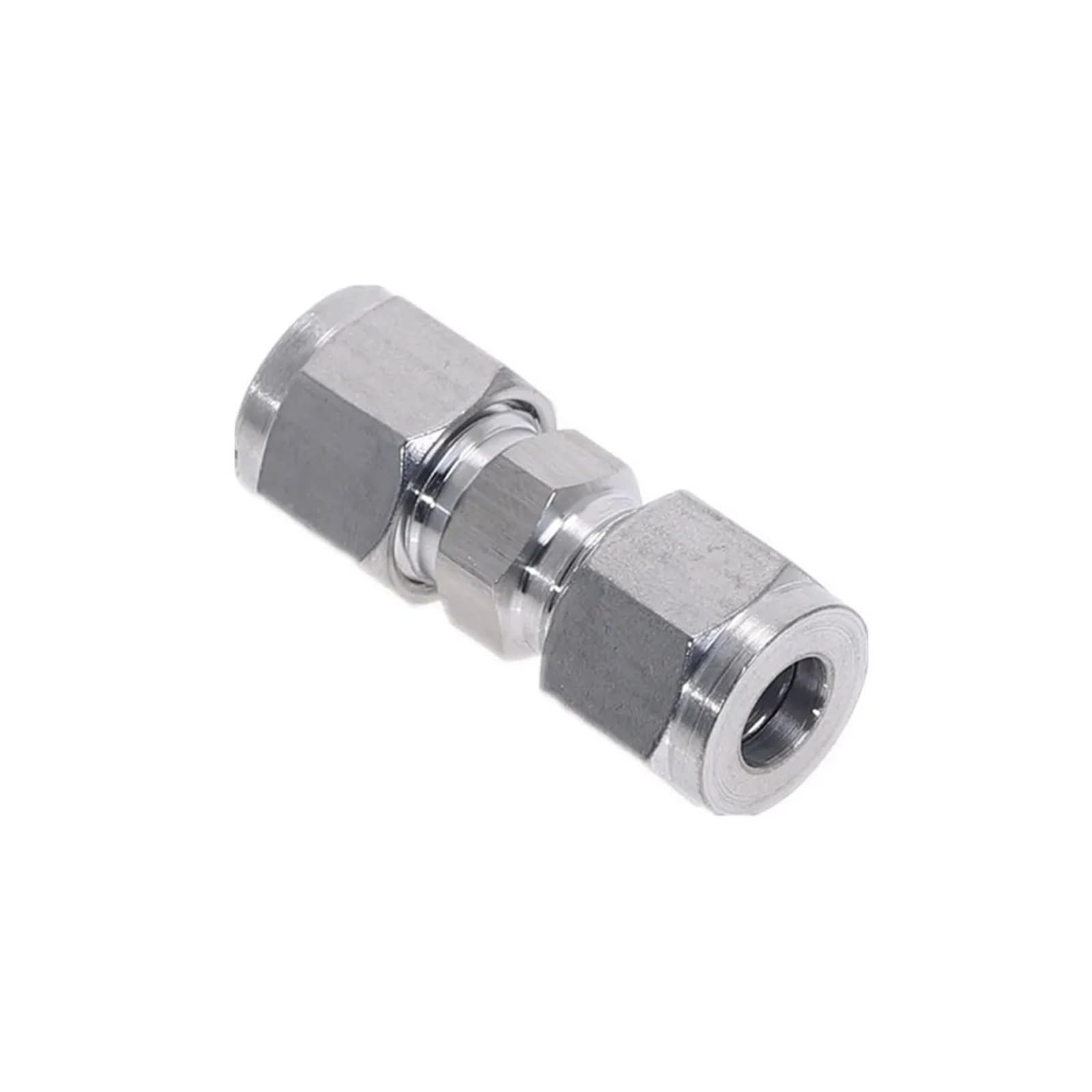 Acoplamiento de tubos 8mm en acero inoxidable 304 con fijación de alta seguridad