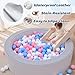 Leather Foam Ball Pit for Toddlers: Waterproof Baby Ball Pit with Soft Memory Foam - Large Soft-Play Set Baby Playpen Indoor Outdoor Games - Ideal Gifts Toys for Boys and Girls (Upgraded Round)