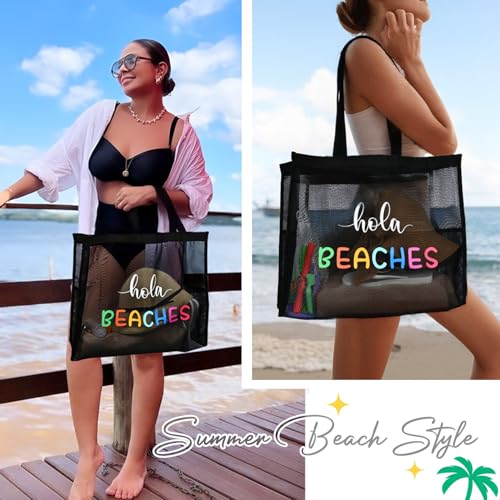 Bolso de playa grande 30L plegable con dos bolsillos miniatura 2