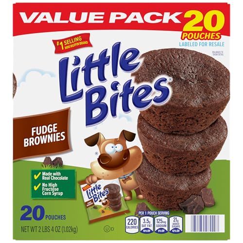 (Value Pack) Little Bites Fudge Brownies, 20 individual packs, (1.8