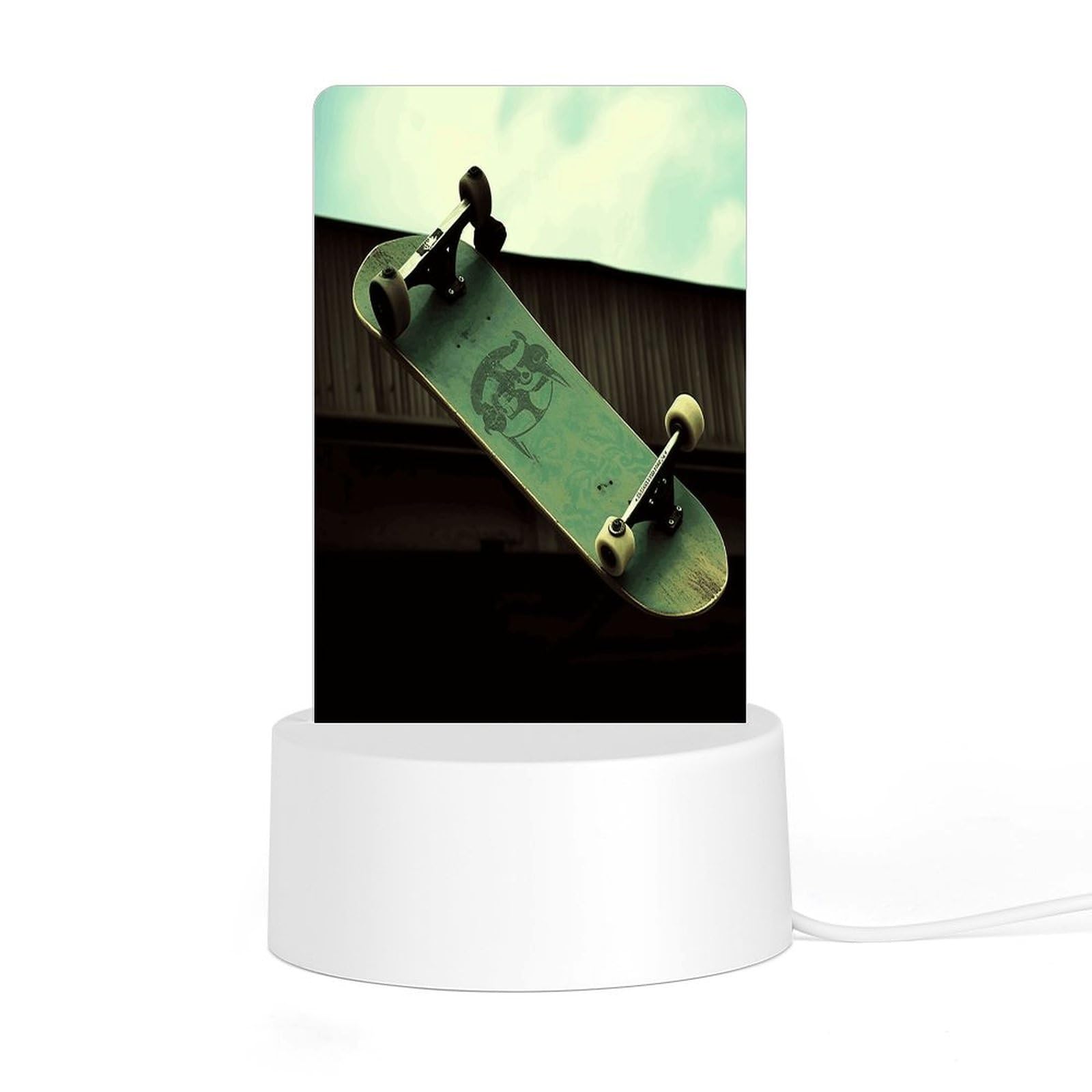 Adfgyerh Style Skateboard Night Light Acrylic Material Easy Installation, Home Decor Usb Interface Power Supply, Lamp For Restaurant Bar Cafe Room Decor