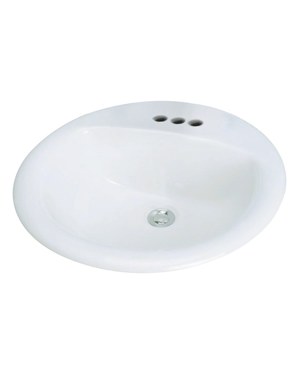 Transolid TL-1564-01 Self-Rimming Drop-in 4in Centerset Preston Lavatory in White