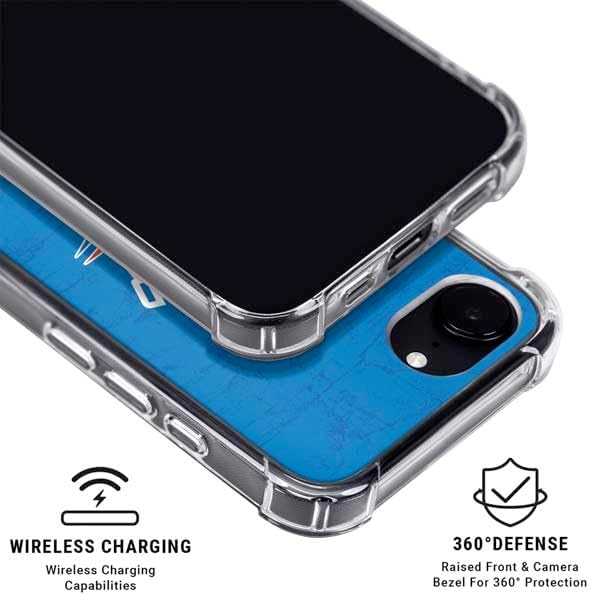 Skinit Clear Phone Case Compatible with iPhone 16e - Officially Licensed NBA Oklahoma City Thunder Primary Logo Design