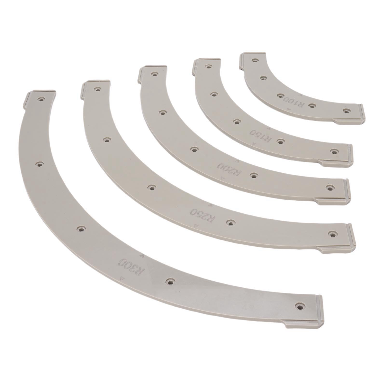 Zunate Set di Modelli per Angoli per la Lavorazione del Legno |Dispositivo per Fresatura a 5 Pezzi con Raggi Rimovibili R100 R150 R200 R250 R300 per Taglio Ad