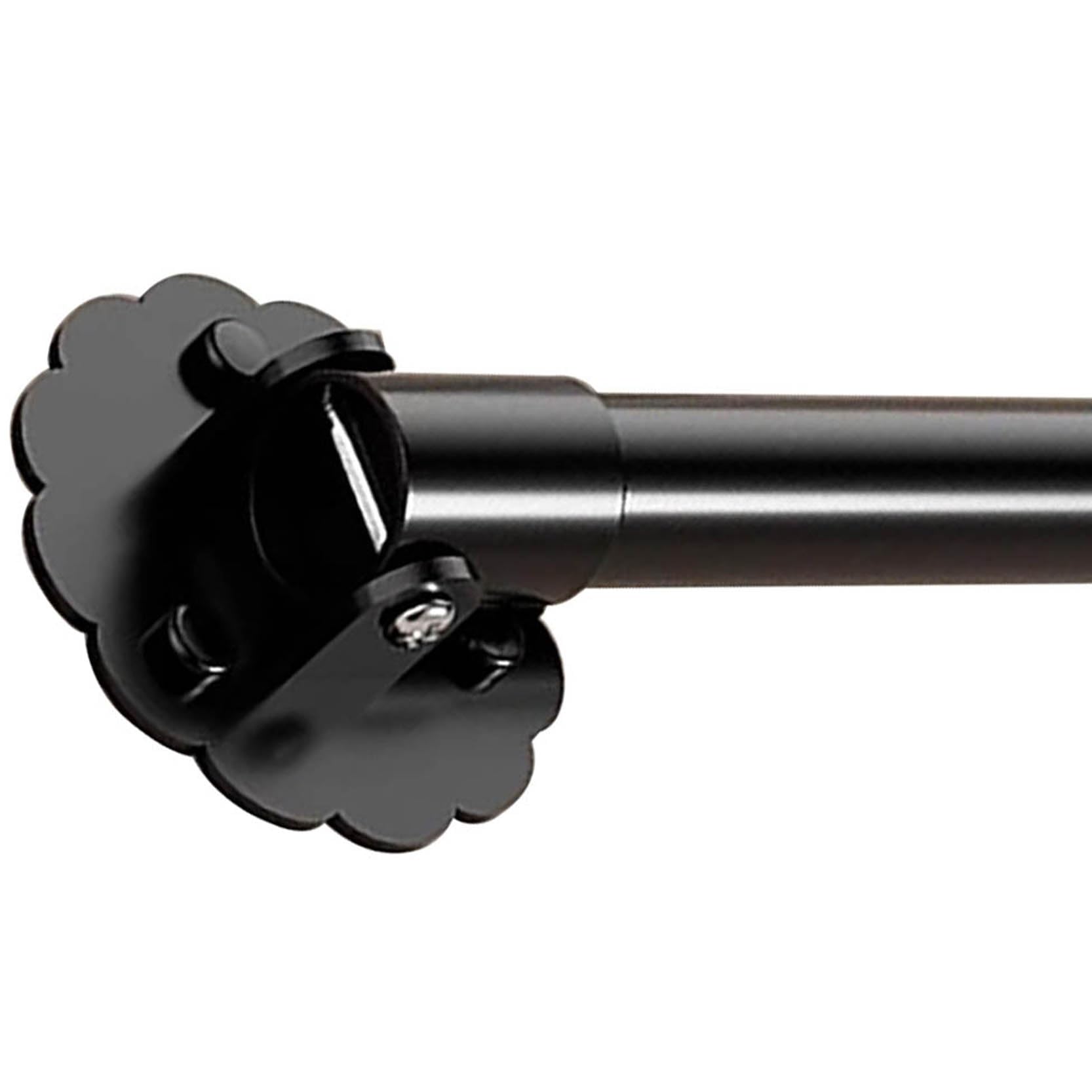 GOUZIBHD Curtain Rod Bathroom, Angled Wall Closet Rod, Adjustable Curtain Rail, Non-slip Drapery Rod, 180°Swivel Stainless Support Holder Shower Rod, Decor Ceiling Track(Size:130-210cm,Color:Black)