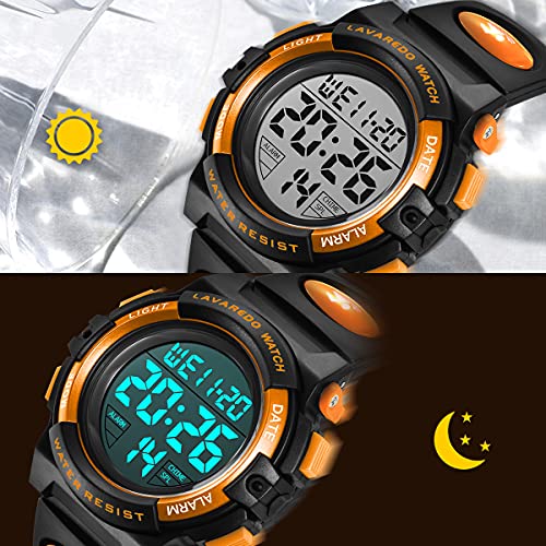Image of Kids Watch,Boys Watch for 3-15 Year Old Boys,Digital Sport Outdoor Multifunctional Chronograph LED 50 M Waterproof Alarm Calendar Analog Watch for Children with Silicone Band,Kids Gift
