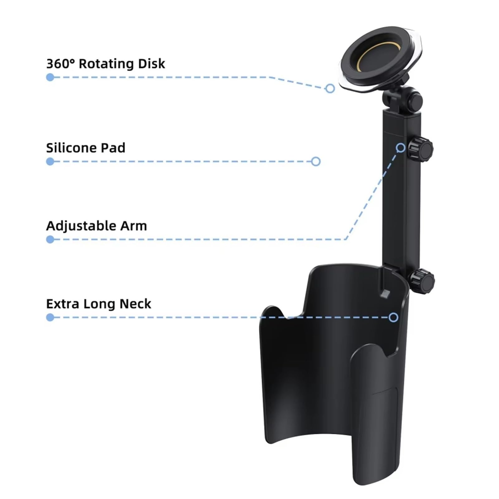 Supporto Per Telefono Per Tazza 2 In 1 Supporto Per Telefono Universale Per Tazza Con Collo Lungo Supporto Per Telefono Cellulare Con Rotazione A 360° Porta Bottiglia Auto