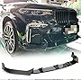 JC SPORTLINE Carbon Fiber Front Bumper Lip Fits for BMW X7 G07 M Sport Utility 4-Door 2019-2021 Black Front Lip Spoiler Body Kit Factory Outlet (Carbon Fiber)